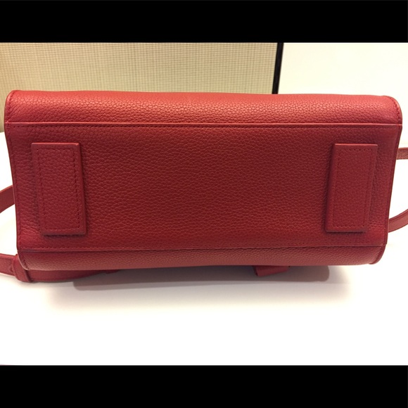 YSL Baby Sac de Jour Bag in Red Grained Leather - Picture 7 of 8